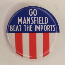 Vintage Chevrolet  Go Mansfield Beat The Imports  Pinback Button  GM  Chevy picture