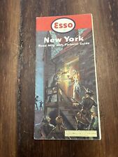 1952 ESSO Road Map of NEW YORK Great Graphics picture