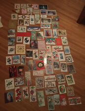 Vintage antique Christmas baby Greeting Cards MCM 1930s 40s Lot of 83 scrapbook picture