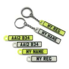 Personalised Car Reg / Registration 3D Printed Keyring, Keychain | Gift picture
