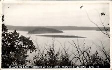 AR Island on Lake Norfolk at Dick Hirt's Cranfield Landing Arkansas Postcard Y16 picture