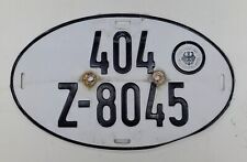 GERMAN Oval License Plate 🔥FREE SHIPPING🔥 VINTAGE GERMANY ~ 404 Z 8045 picture