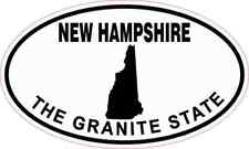 5x3 Oval New Hampshire The Granite State Sticker Car Truck Vehicle Bumper Decal picture