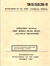 168 p. 1965 TM 55-1520-206-10 ARMY OH-23 Hiller Raven Flight Manual on Data CD picture