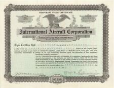 International Aircraft Corporation - Stock Certificate - Aviation Stocks picture