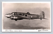 RPPC RAF Avro Anson Trainer Aircraft FLIGHT Photograph Postcard picture