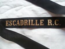 R.C. SQUADRON Naval Air Force Legendary Bachi Ribbon ORIGINAL French Cap Tally picture