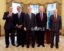 THE FIVE PRESIDENTS Bush & Jr, Carter, Clinton, Obama PHOTO (162-P) picture