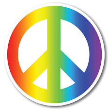 Magnet Me Up Peace Sign Magnet Decal, 5 In Round, Muti-color, Automotive Magnet picture