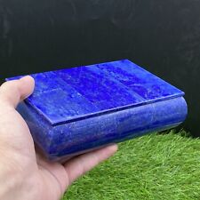 10x16-cm New Lapis Lazuli Jewelry Box Natural Color Hand Carved Crystal Stone picture