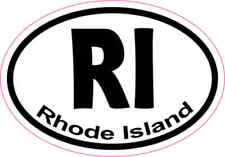 3X2 Oval RI Rhode Island Sticker Vinyl State Vehicle Window Stickers Car Decal picture