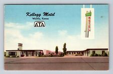 Wichita KS-Kansas, Kellogg Motel, Advertising, Antique Vintage Postcard picture