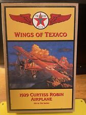 NIB WINGS OF TEXACO ‘29 CURTISS ROBIN COLLECTOR PLANE #6 IN SERIES RARE HTF picture