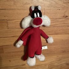 Vintage Devil Sylvester The Cat Plush 1998 17” Looney Tunes Red Cape picture