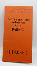 Facts and Features to Sell Parker Booklet--32 pages-includes 51's-Dated l973 picture