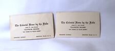 2 Vintage Business Cards The Colonial Home by the Falls Tourists' Rooms Montour picture