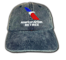 American Airlines Retiree Midnight Blue Embroidered New Logo Adjustable Cap Hat picture
