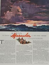 1943 Martin Marauder War Planes Fortune Magazine WW2 Print Ad B-26 Baltimore picture