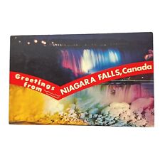 Postcard Greetings From Niagara Falls Canada Chrome Unposted picture