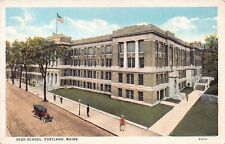 High School, Portland, Maine, Early Postcard, Unused picture