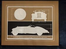 Classic Car 1936 Mercedes 540K Vintage Serigraph Art-work Roy Williams signed  picture