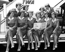 Vintage TWA Flight Attendants 8x10 Photo Reprint picture