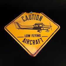 Caution Low Flying Aircraft Cessna Piper Embossed Metal Sign Aviation 13