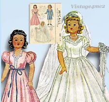 1940s Vintage McCall Sewing Pattern 1089 Rare 18 inch Little Lady Doll Clothes picture