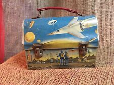 Vintage 1960s Thermos Brand Astronauts in Outer Space Domed Lunchbox and Thermos picture