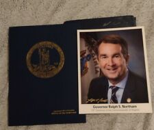 Ralph Northam 73rd Governor Of Virginia Autographed 8x10 photo with folder  picture