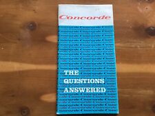 British Aerospace Concorde Promotional Booklet 1975 The Questions Answered picture