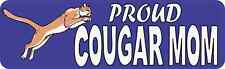 10x3 Proud Cougar Mom Magnet School Sports Mascot Magnetic Vehicle Bumper Decal picture