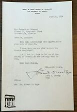 Vtg June 1954 University of Georgia Letter w/ Signature of John E Drewry - Dean picture