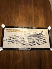 VINTAGE GENERAL DYNAMICS F-16 WEAPONS CAPABILITY COMPANY POSTER 29”x14