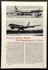 Russian Jet Airliner Tupolev TU-104 1956 pictorial 