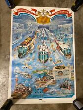 Vintage Aerospatiale Helicopter Corporation Super Puma Advertising Poster picture