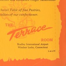 1975 Terrace Room Restaurant Menu Bradley International Airport Windsor Locks CT picture