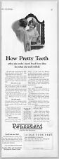 1924 Pepsodent Toothpaste Vintage Print Ad Dentifrice How Pretty Teeth picture