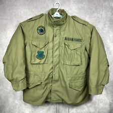 USAF Air Force M65 Coat Jacket Adult Medium Green Liner+Hood+Patches Vintage picture