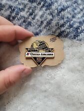 Vintage United Airlines Olympics Gold Tone Enamel Lapel Pin Aviation Olympics picture