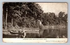 Mattawan MI-Michigan, Crooked Lake, Antique, Vintage Postcard picture