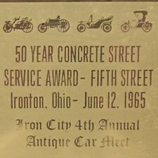 1965 Concrete Street Service Award Portland Cement Iron City Car Show Ironton OH picture