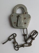 Vintage ADLAKE Padlock CR  with Chain~ No Key picture