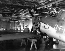 WW2 WWII Photo USS Enterprise CV-6 Hanger Deck F4F-3 Hellcat World War Two 7233 picture