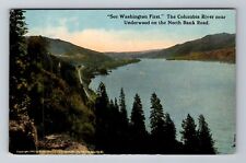British Columbia-Aerial Columbia River, Underwood, Antique, Vintage Postcard picture