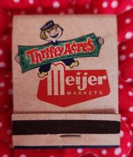 Rare 1940s Meijer Thrifty Acres Markets Food Club Top of The Crop Unused Matches picture