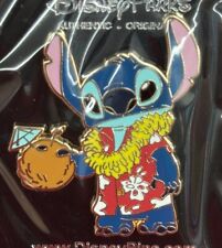 Disney Parks Lilo&Stitch Stitch Drinking Coconut Hawaiian Shirt Metal Pin picture