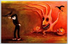 2008 oh how distressing michael bonfiglio postcard halloween unposted 42/50 picture