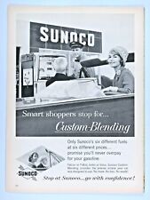 1961 Sunoco Custom Blend Vintage Original Print Ad 8.5 x 11