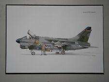 MILITARY AVIATION PRINT : VOUGHT A-7D CORSAIR II -125 TACTICAL FIGHTER SQN 1990s picture